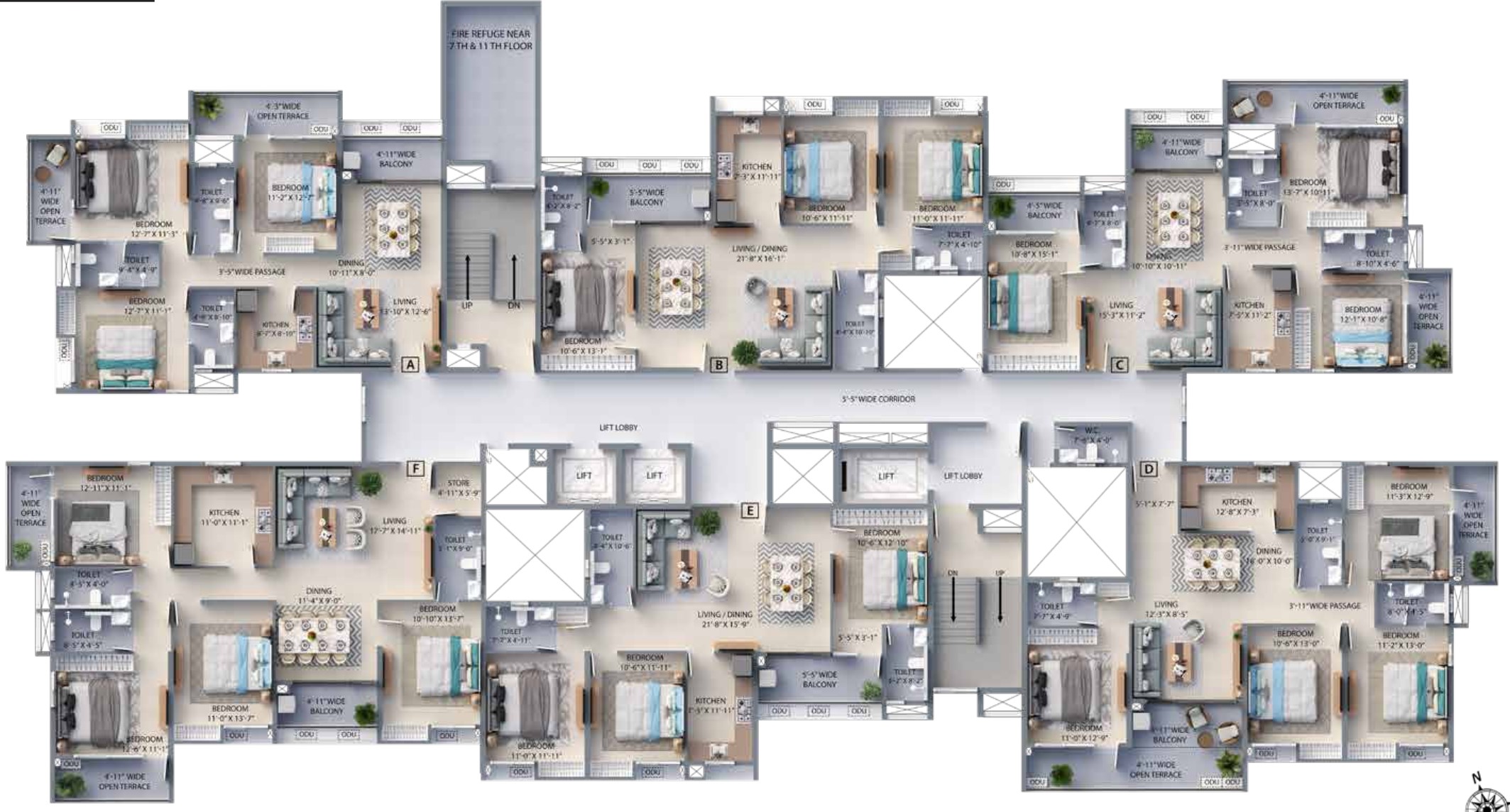 F residences Merlin/rajarhat/newtown of green space 2 tier pool